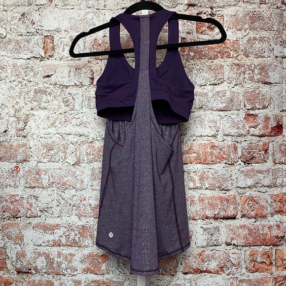 Lululemon Womenʻs Purple 2-In-1 Run Tank Size 4 - Picture 7 of 8